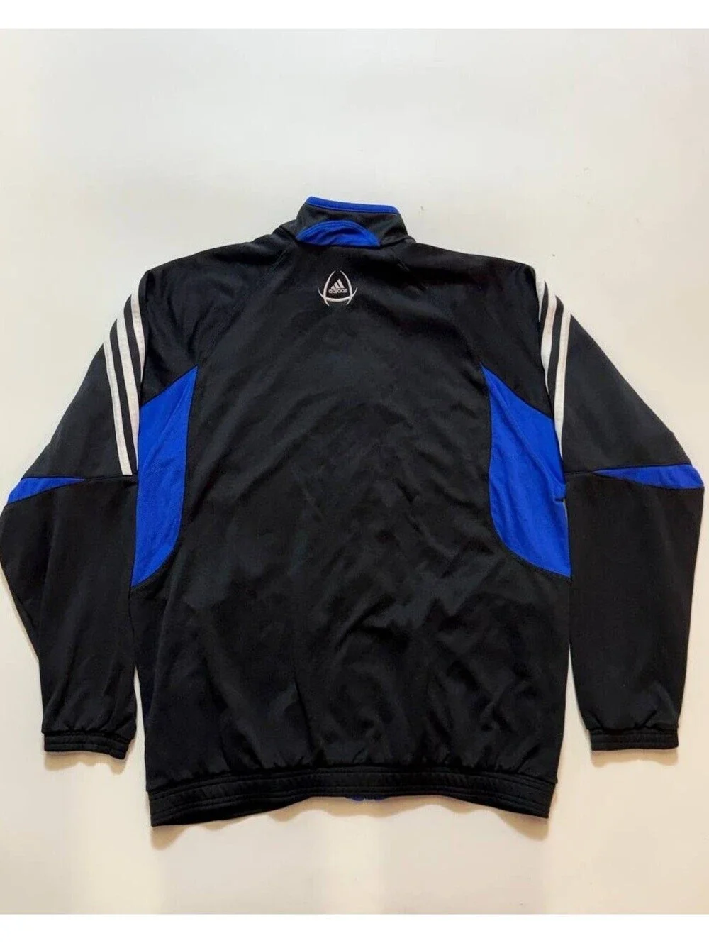 adidas Mens Track Jacket Size S Blue Black White Full Zip Pre-Owned Sportswear